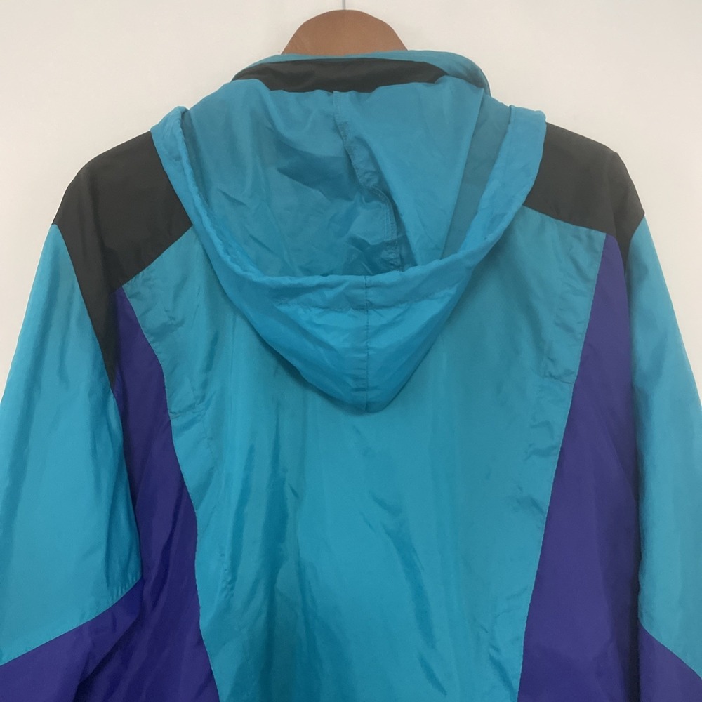VINTAGE 1980'S NIKE COLOR BLOCK HOODED WINDBREAKER JACKET MEN'S SIZE XL - Picture 10 of 14